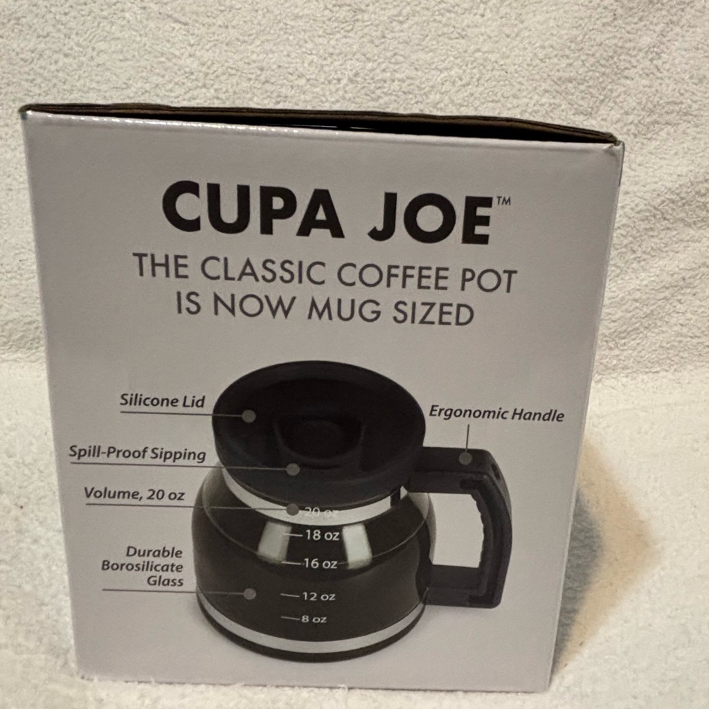 Black Coffee Mug With Ergonomic Handle